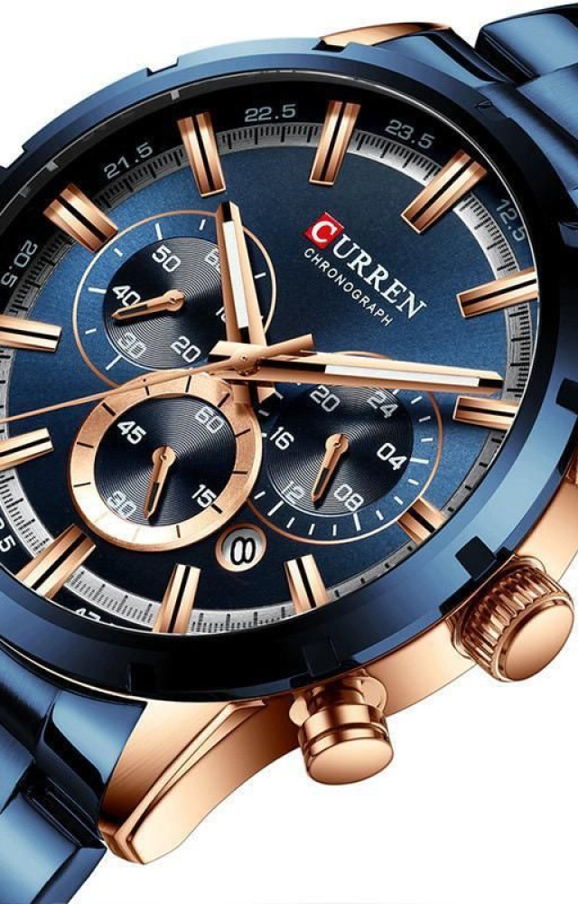 Curren Stainless Steel Blue Gold