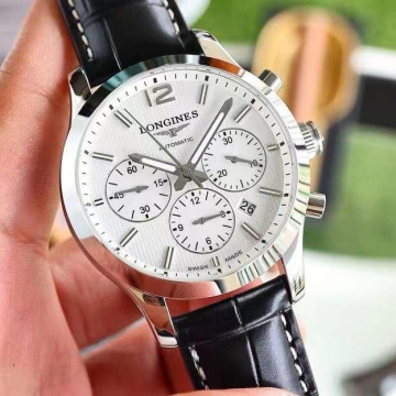 Longines White & Leather Belt